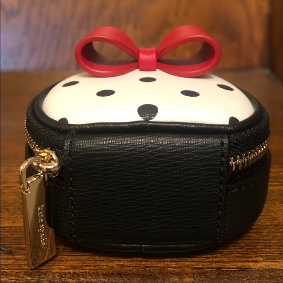 NWT-Disney x Kate Spade-Minnie Mouse Ears & Red Bow-Keyfob/Coin Purse-$129: - Picture 3 of 12